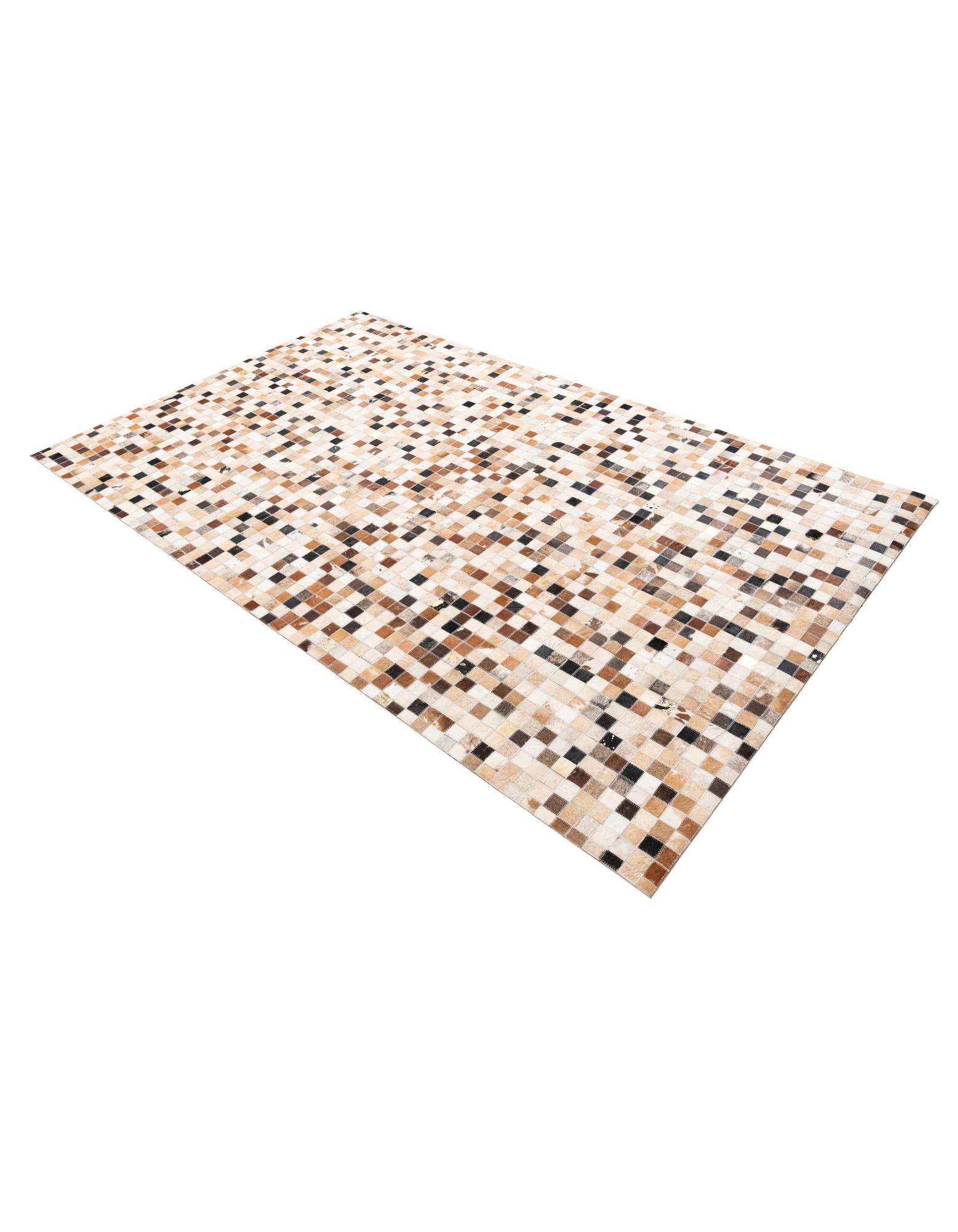 5' x 7' 10 Cowhide Leather Rug