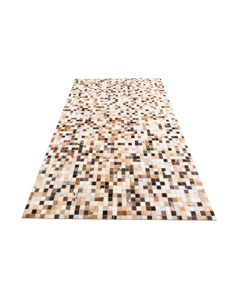 Detail image of 5' x 7' 10 Cowhide Leather Rug