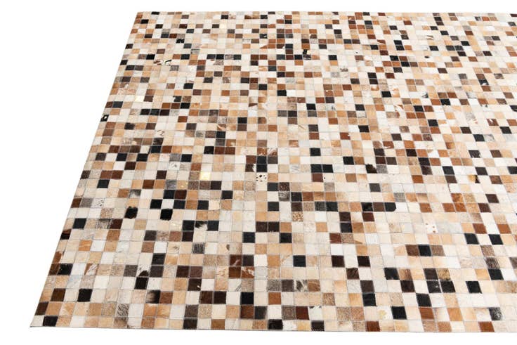 Detail image of 5' x 7' 10 Cowhide Leather Rug