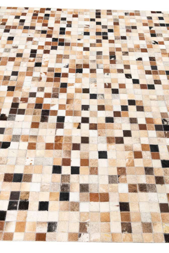 5' x 7' 10 Cowhide Leather Rug