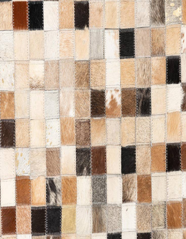 Detail image of 5' x 7' 10 Cowhide Leather Rug