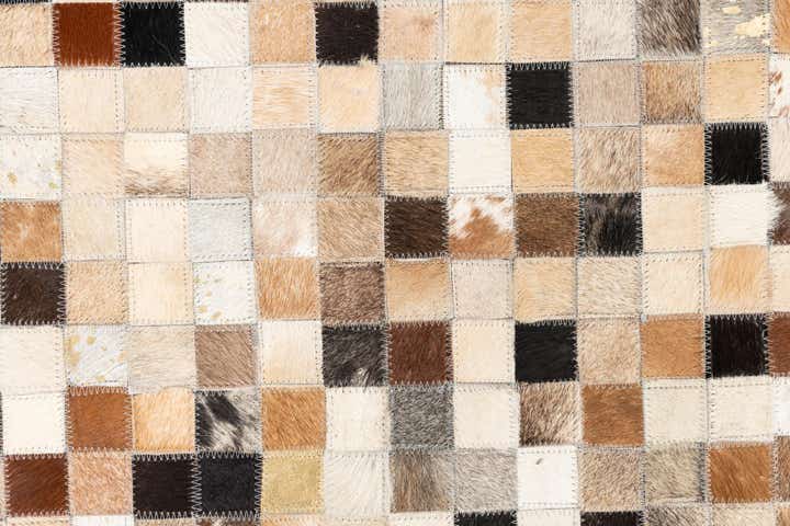 5' x 7' 10 Cowhide Leather Rug