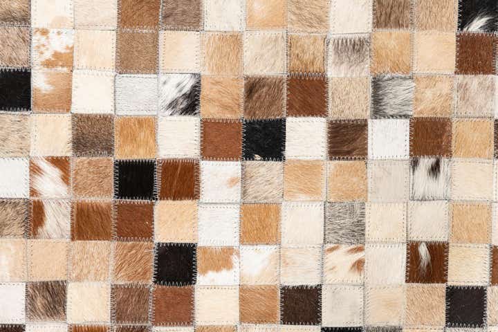 5' x 7' 10 Cowhide Leather Rug