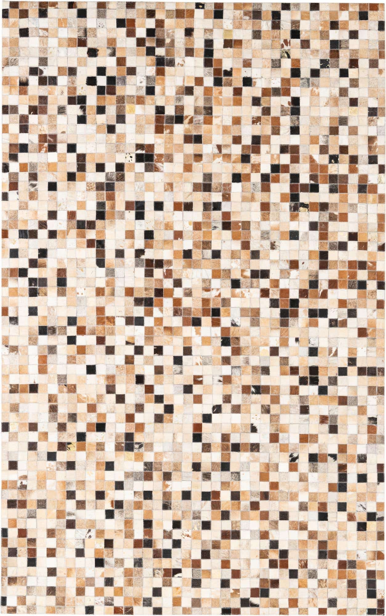 5' x 7' 10 Cowhide Leather Rug