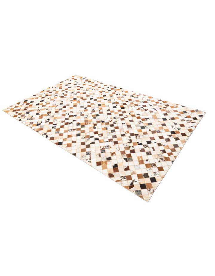 5' x 7' 10 Cowhide Leather Rug