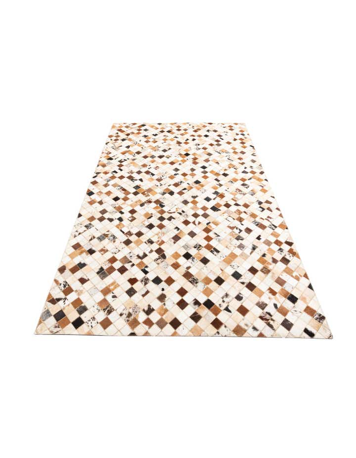 5' x 7' 10 Cowhide Leather Rug