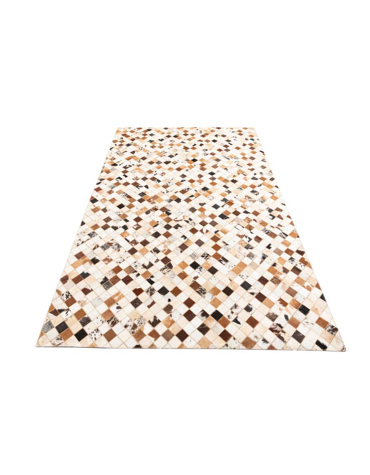 Detail image of 5' x 7' 10 Cowhide Leather Rug