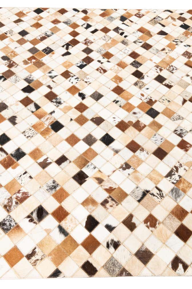 5' x 7' 10 Cowhide Leather Rug