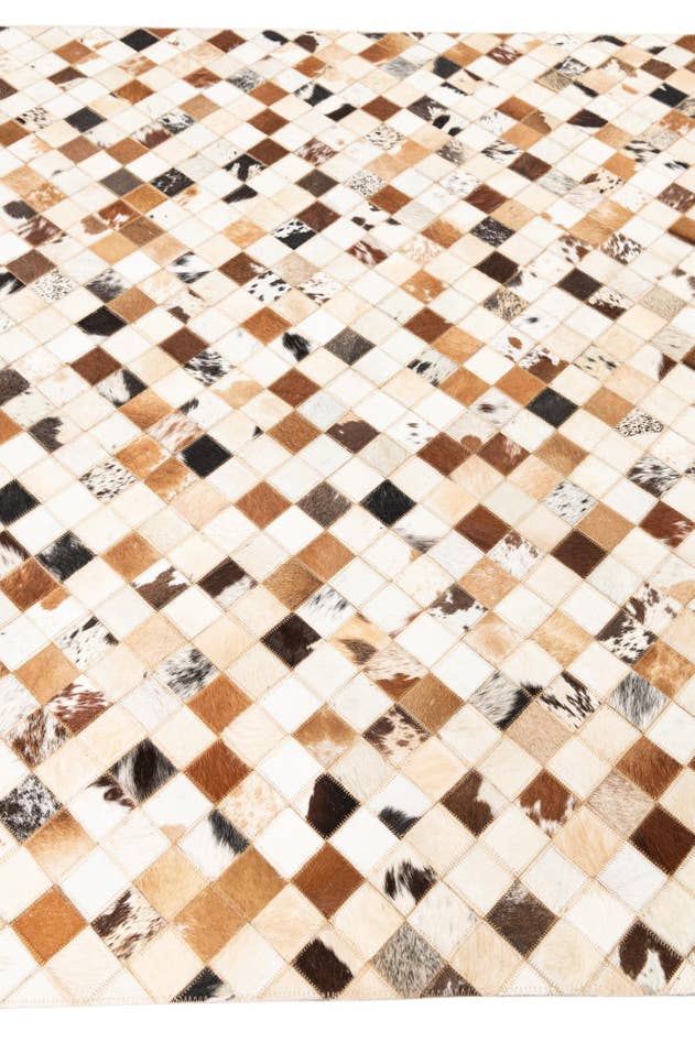 Detail image of 5' x 7' 10 Cowhide Leather Rug