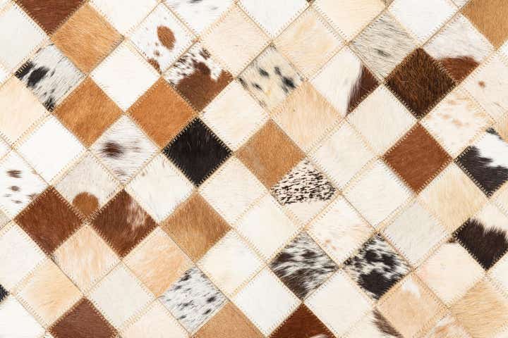 5' x 7' 10 Cowhide Leather Rug