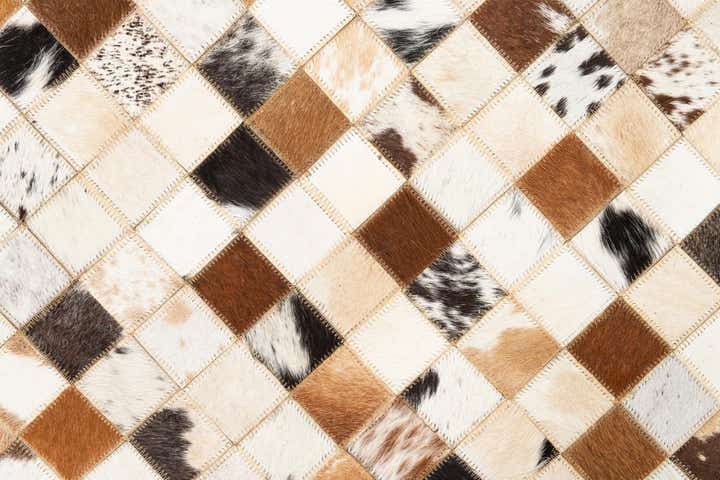 5' x 7' 10 Cowhide Leather Rug