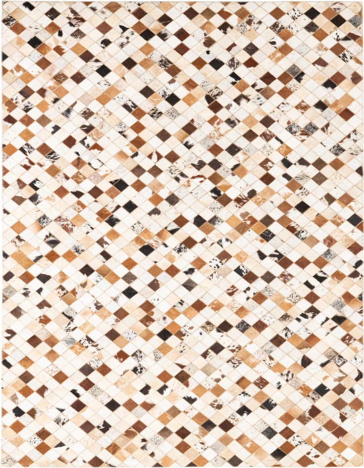 Detail image of 5' x 7' 10 Cowhide Leather Rug