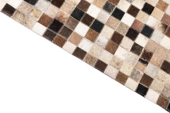 5' x 8' Cowhide Leather Rug