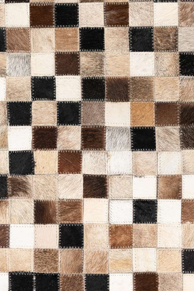 5' x 8' Cowhide Leather Rug