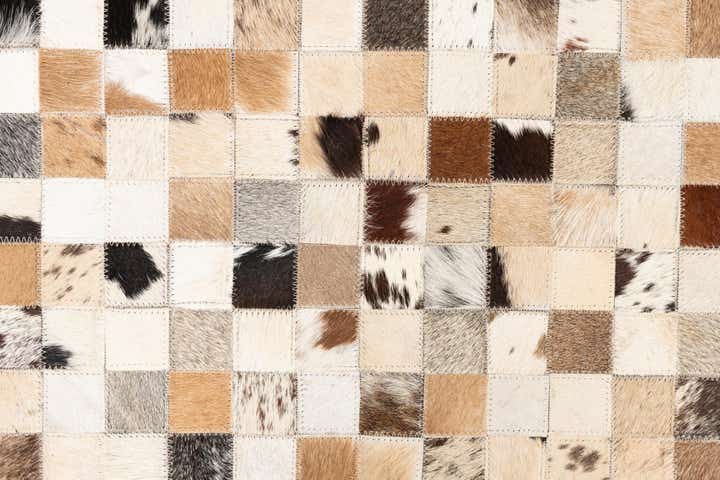 5' x 8' Cowhide Leather Rug