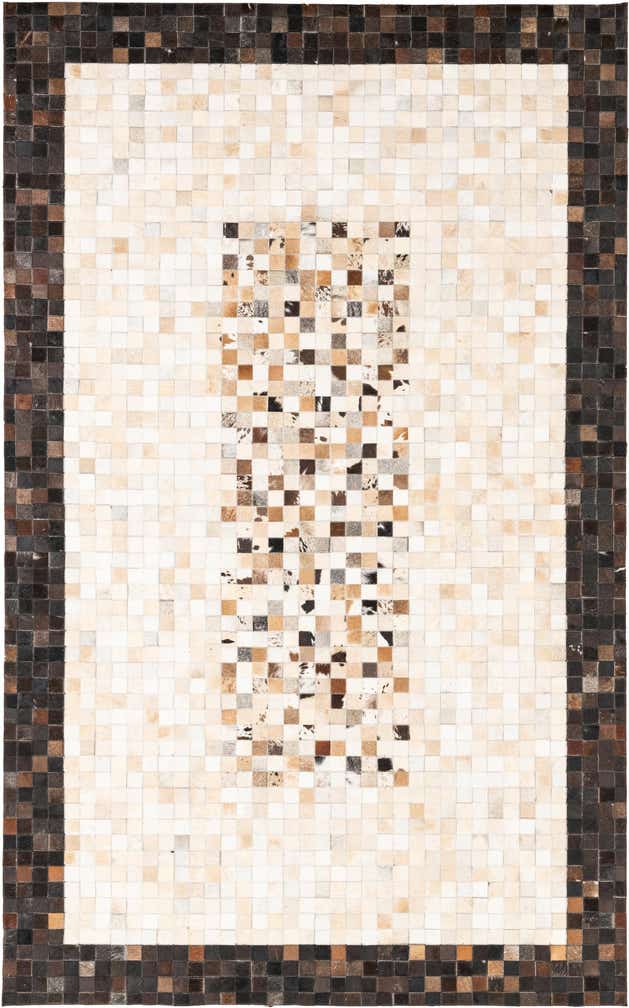 5' x 8' Cowhide Leather Rug