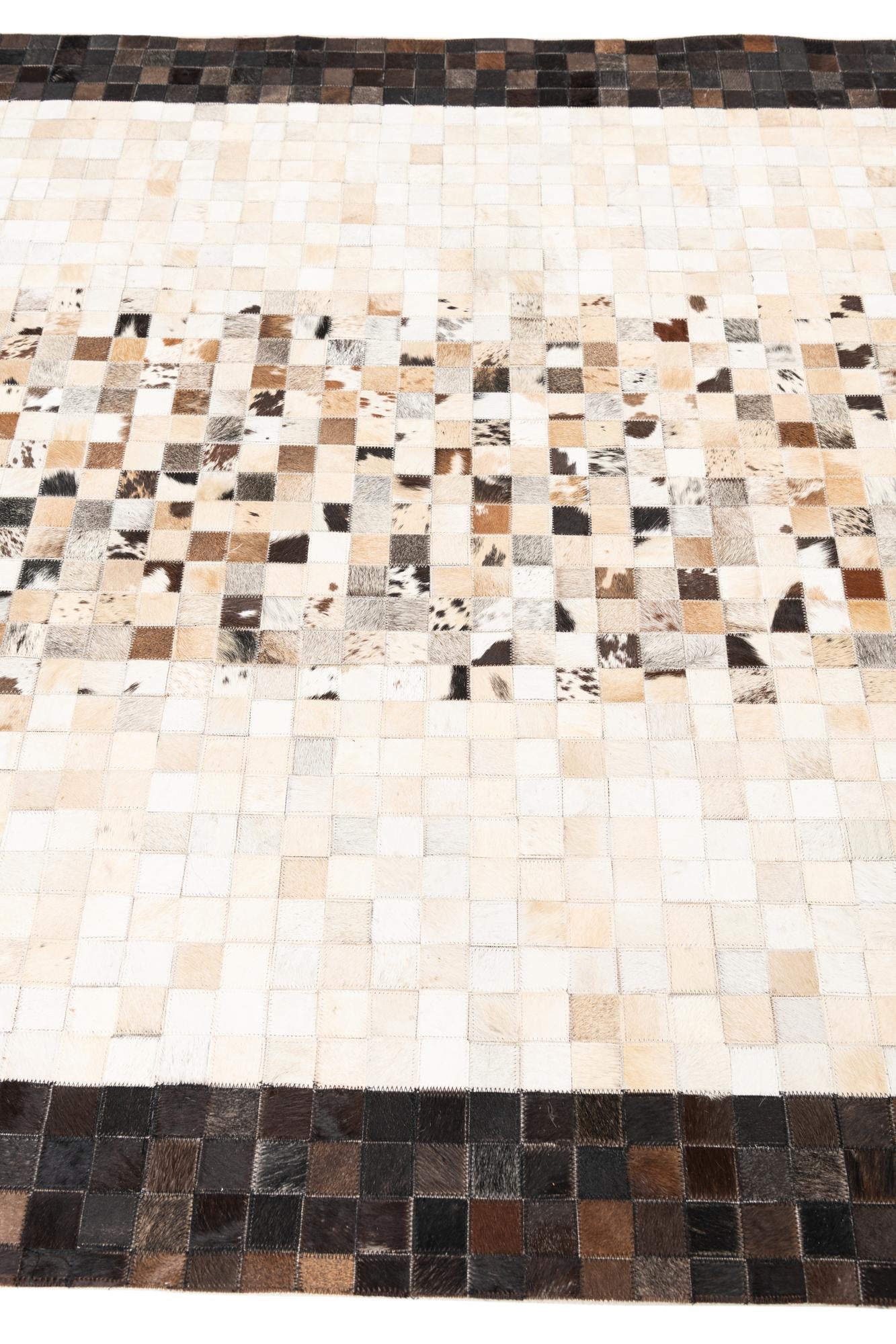 5' x 8' Cowhide Leather Rug