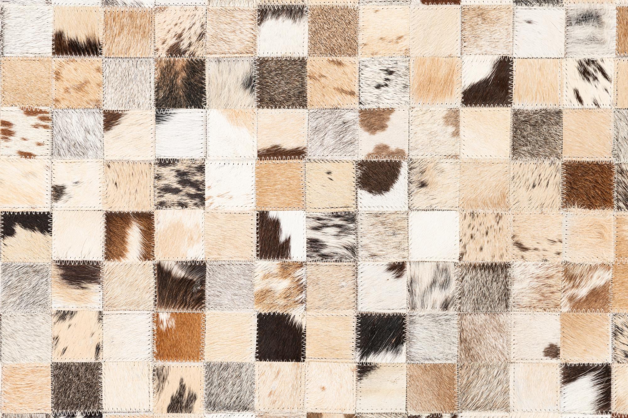 5' x 8' Cowhide Leather Rug