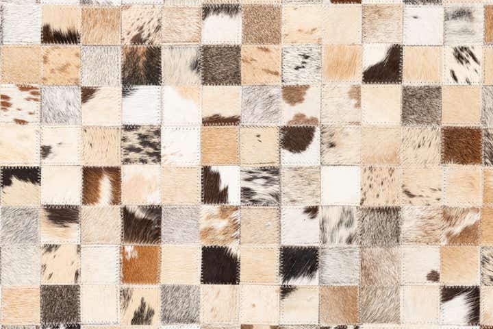 5' x 8' Cowhide Leather Rug