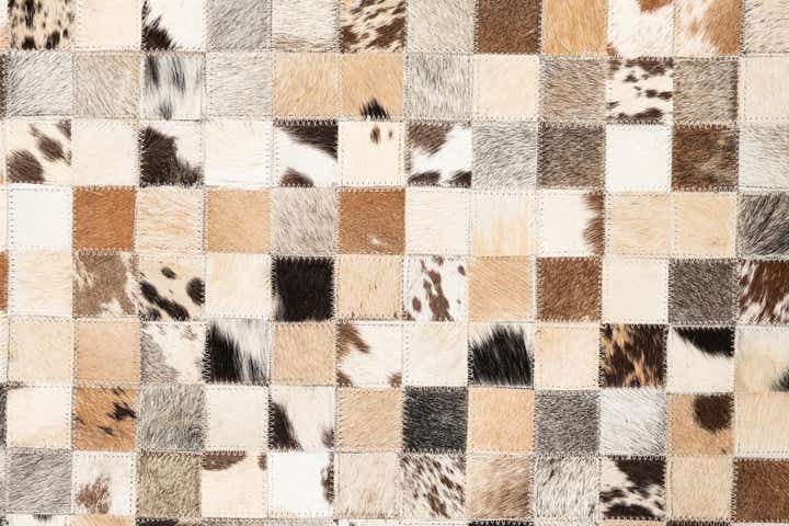 5' x 8' Cowhide Leather Rug