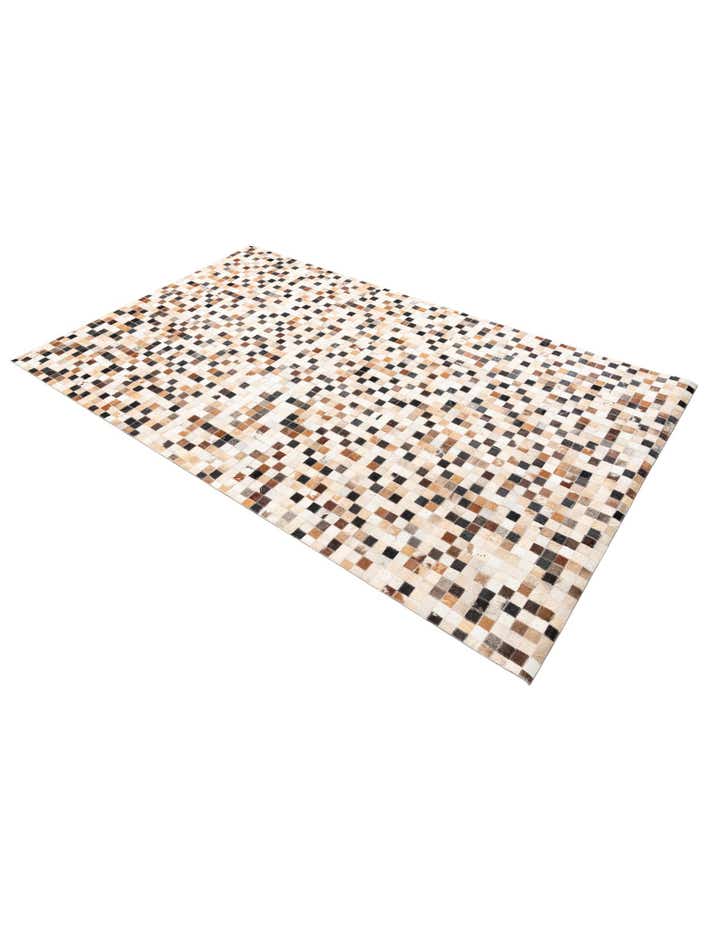 5' x 8' Cowhide Leather Rug