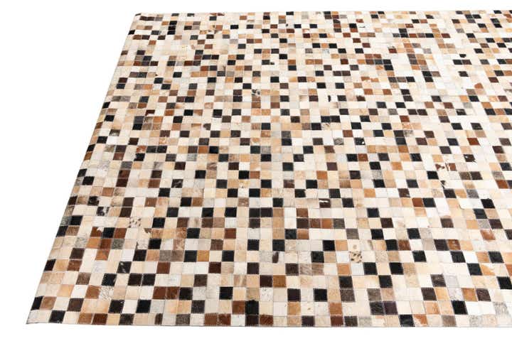 5' x 8' Cowhide Leather Rug