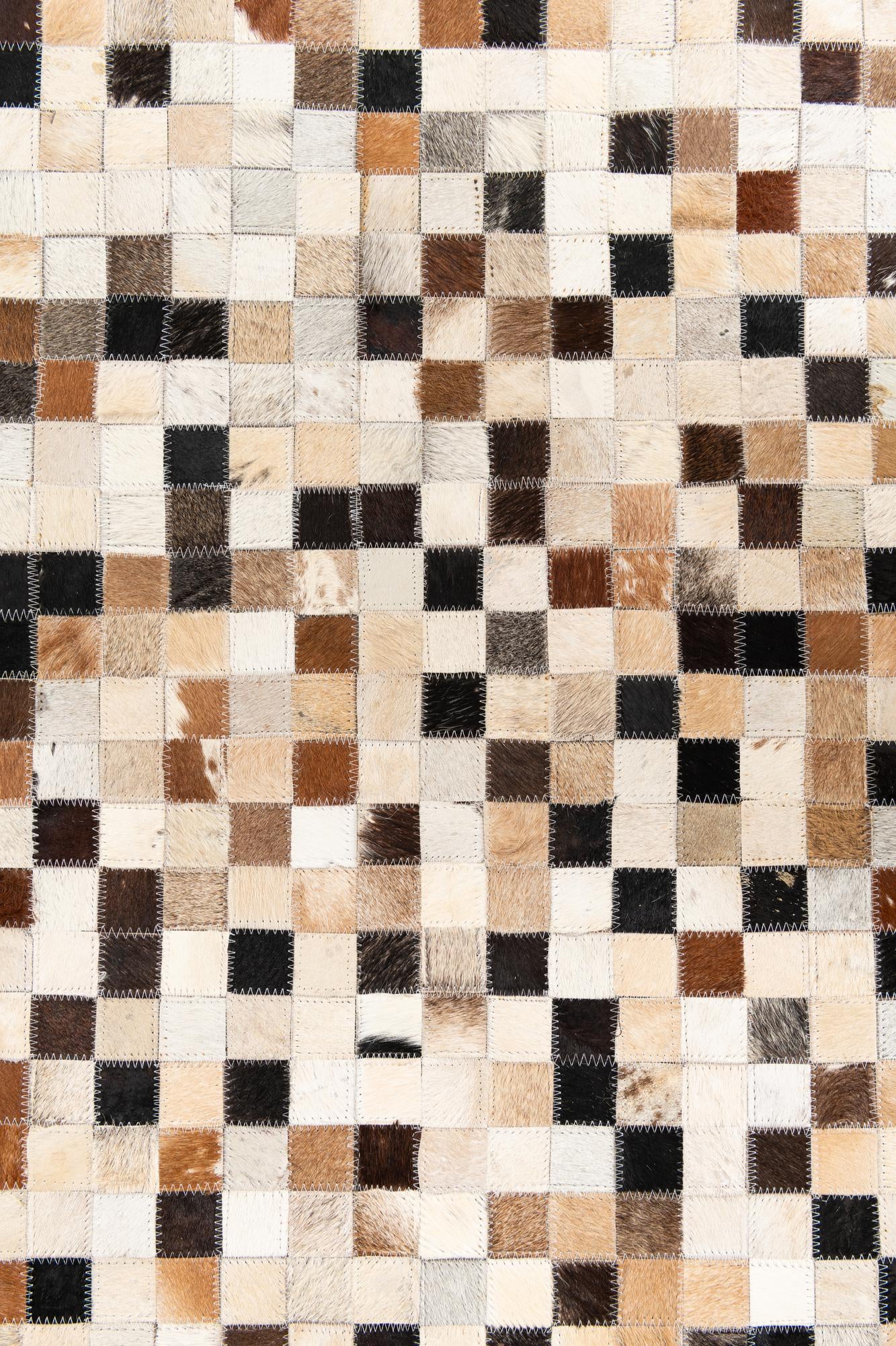 5' x 8' Cowhide Leather Rug