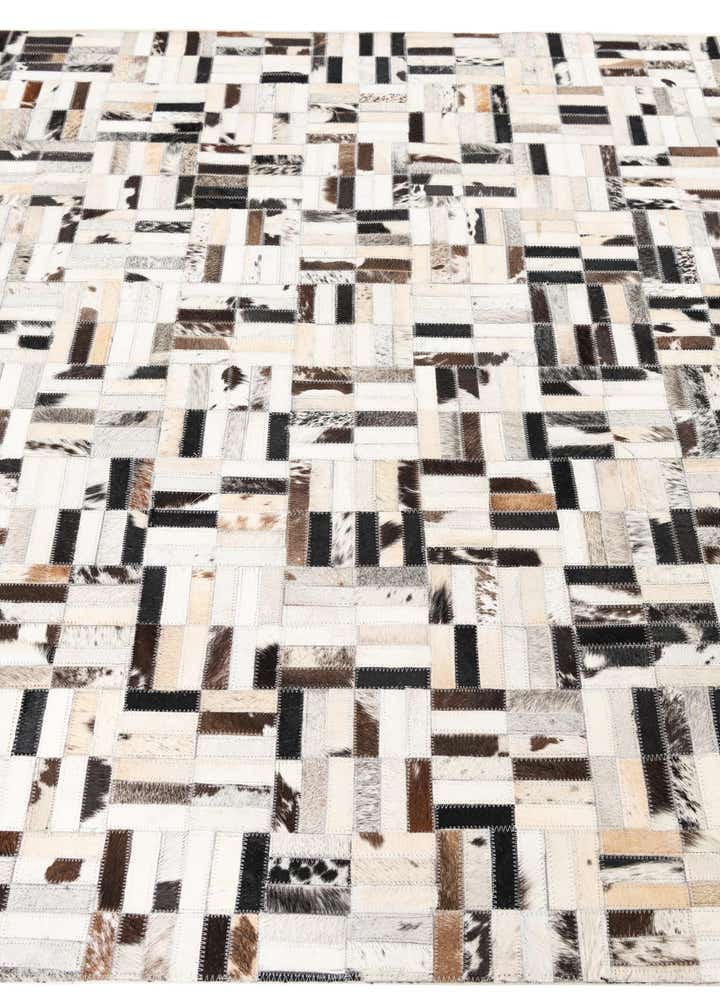 5' x 7' 10 Cowhide Leather Rug