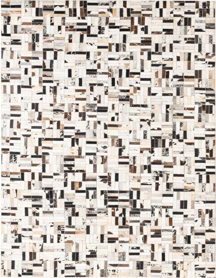 Detail image of 5' x 7' 10 Cowhide Leather Rug