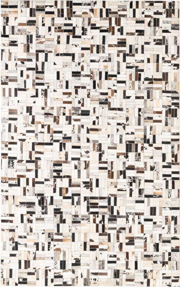 5' x 7' 10 Cowhide Leather Rug