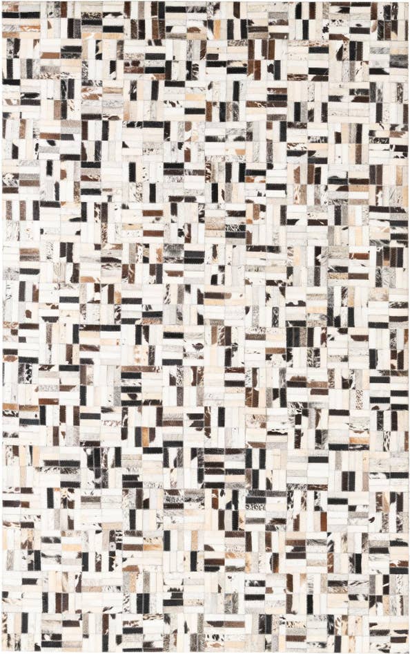 Detail image of 5' x 7' 10 Cowhide Leather Rug