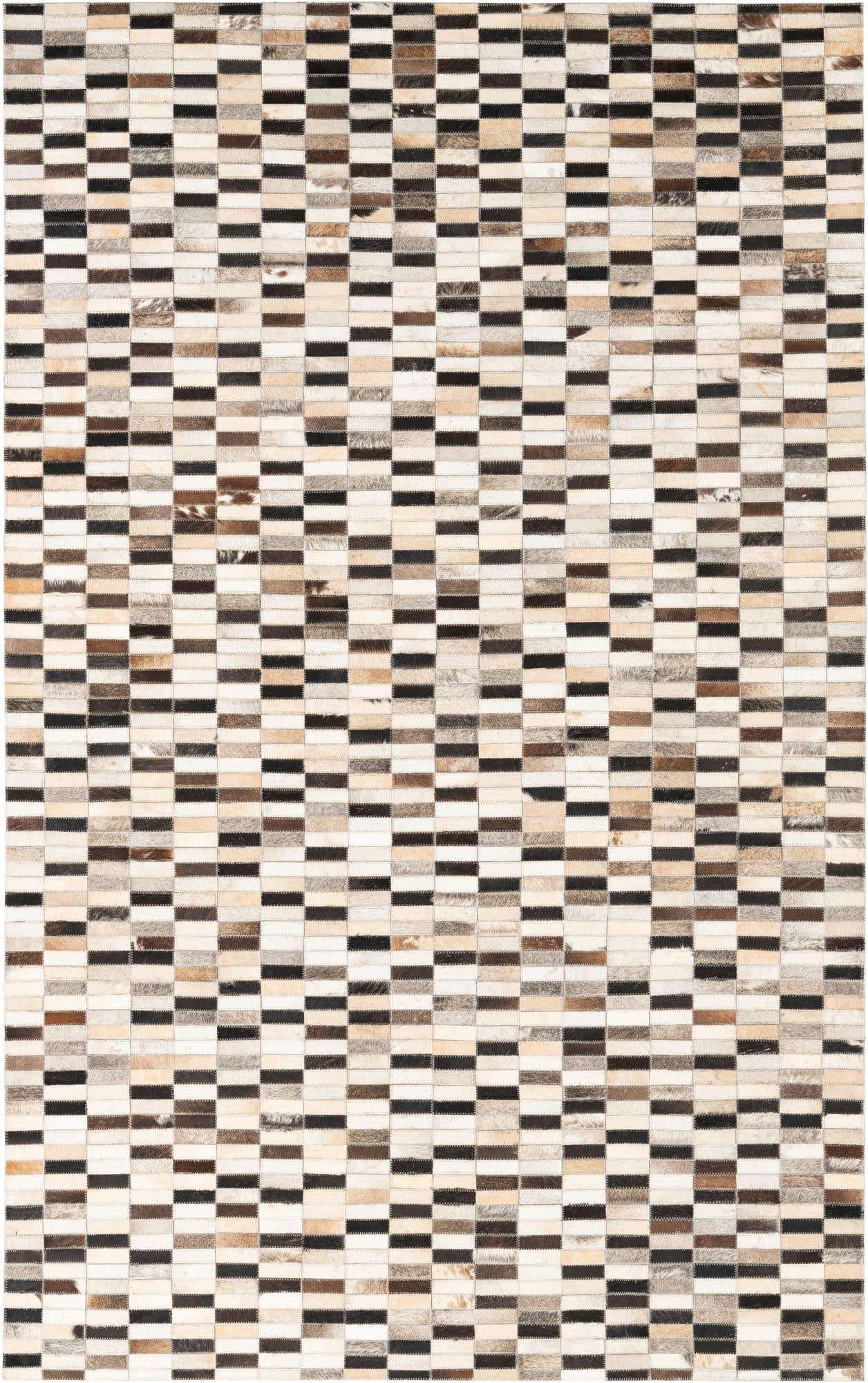 5' x 8' Cowhide Leather Rug