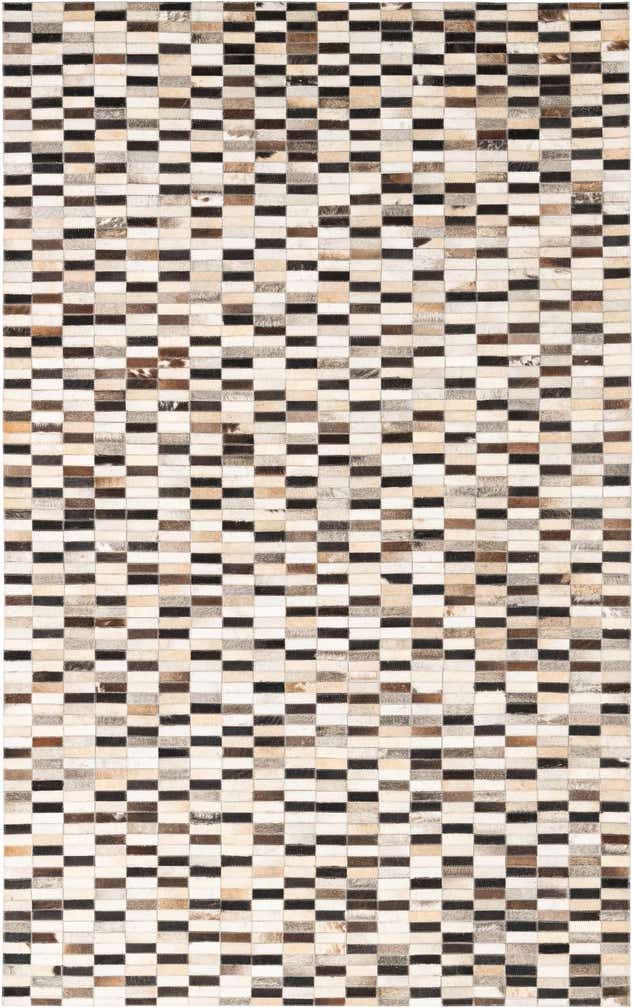 5' x 8' Cowhide Leather Rug