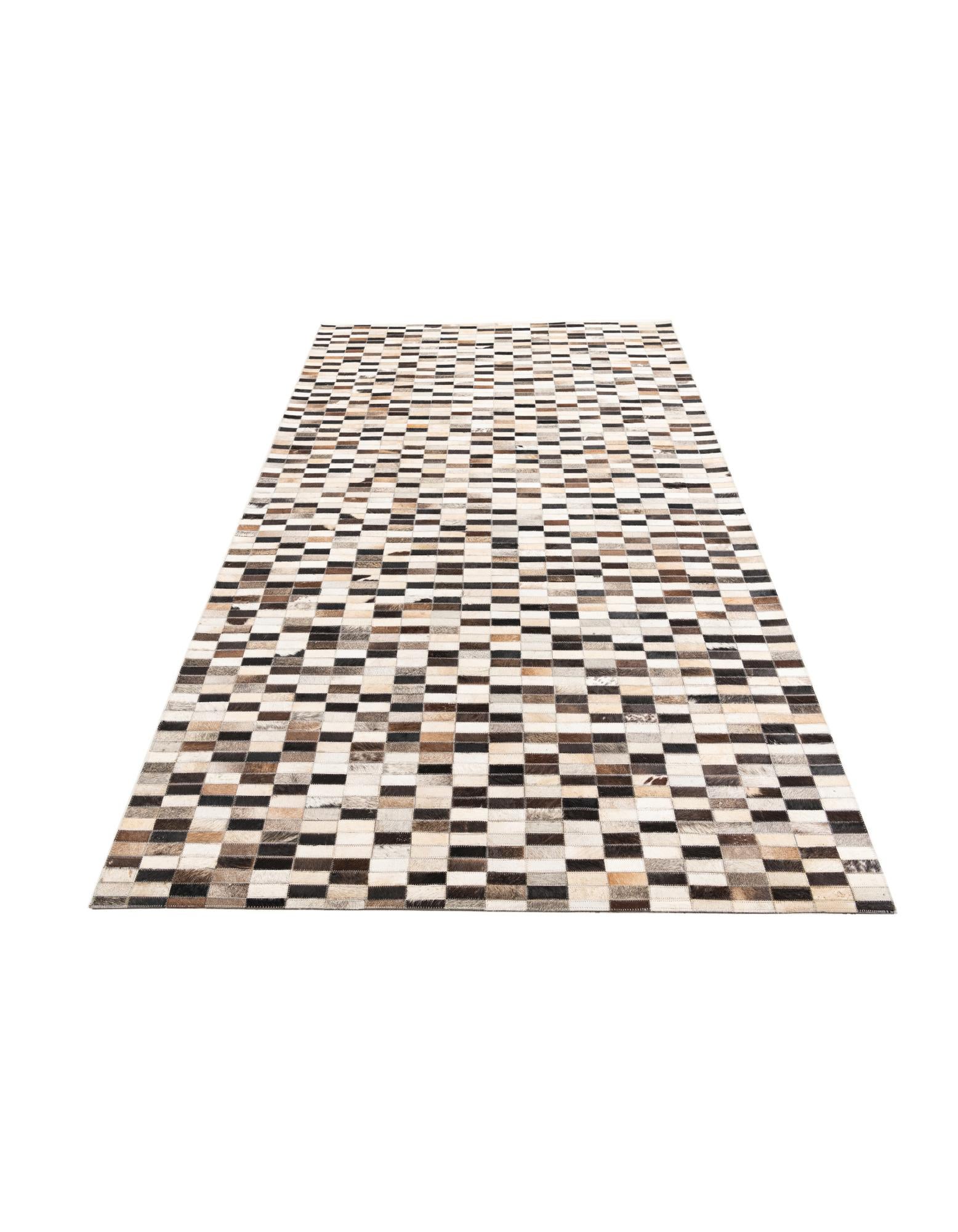 5' x 7' 10 Cowhide Leather Rug