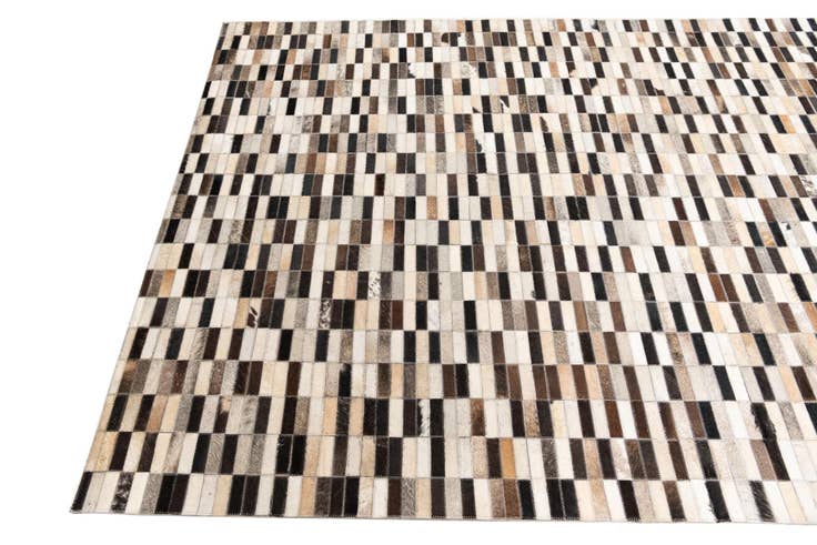 Detail image of 5' x 7' 10 Cowhide Leather Rug