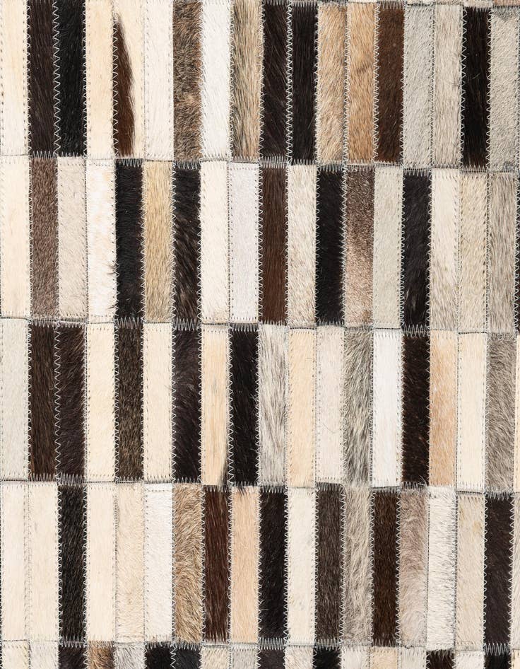 Detail image of 5' x 7' 10 Cowhide Leather Rug