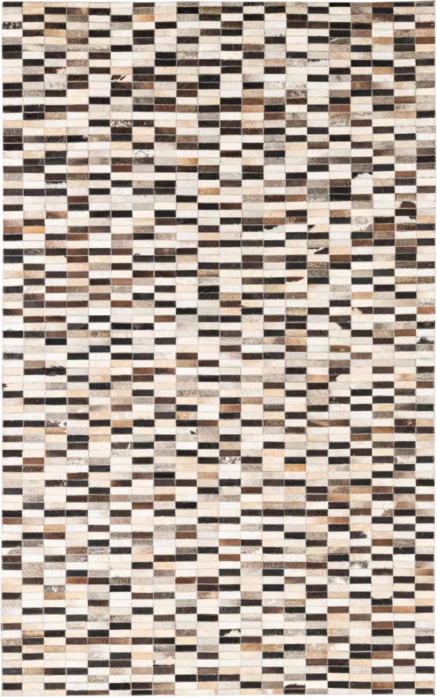 5' x 7' 10 Cowhide Leather Rug