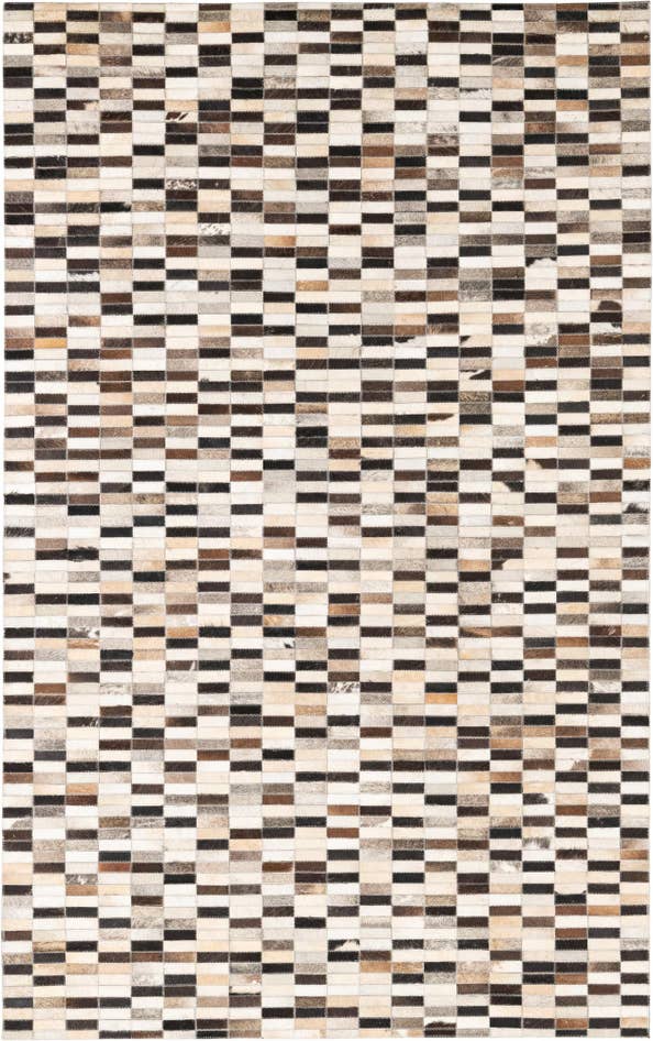 Detail image of 5' x 7' 10 Cowhide Leather Rug