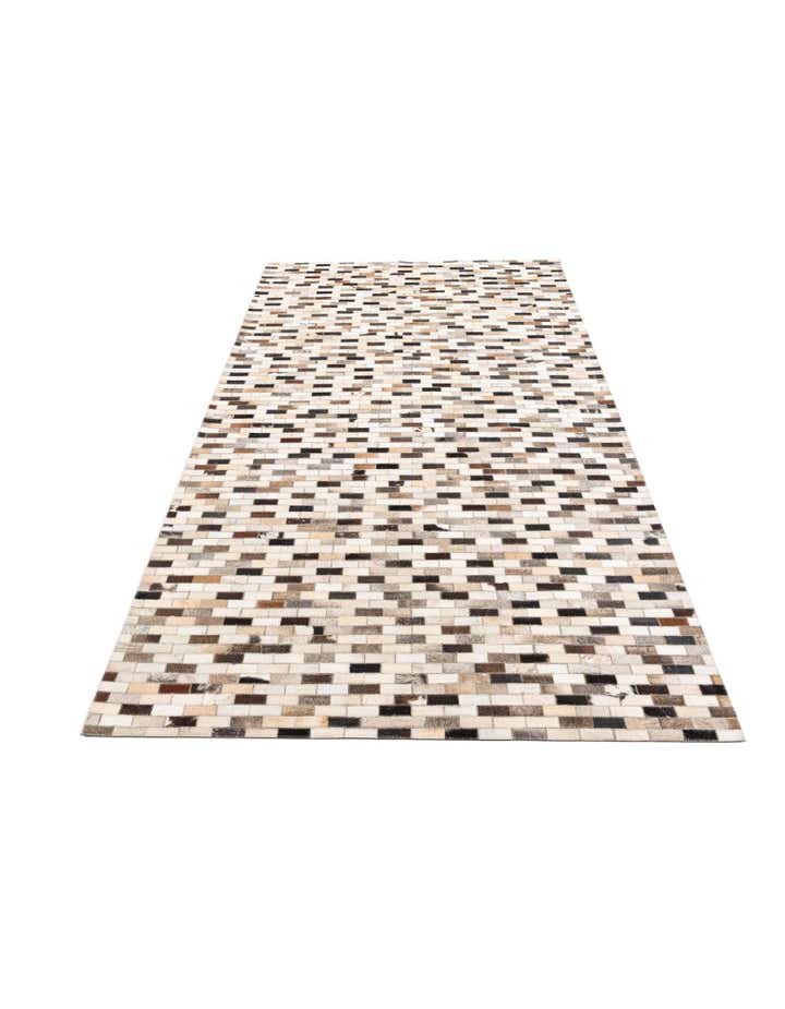5' x 7' 9 Cowhide Leather Rug