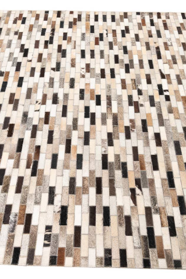 Detail image of 5' x 7' 9 Cowhide Leather Rug