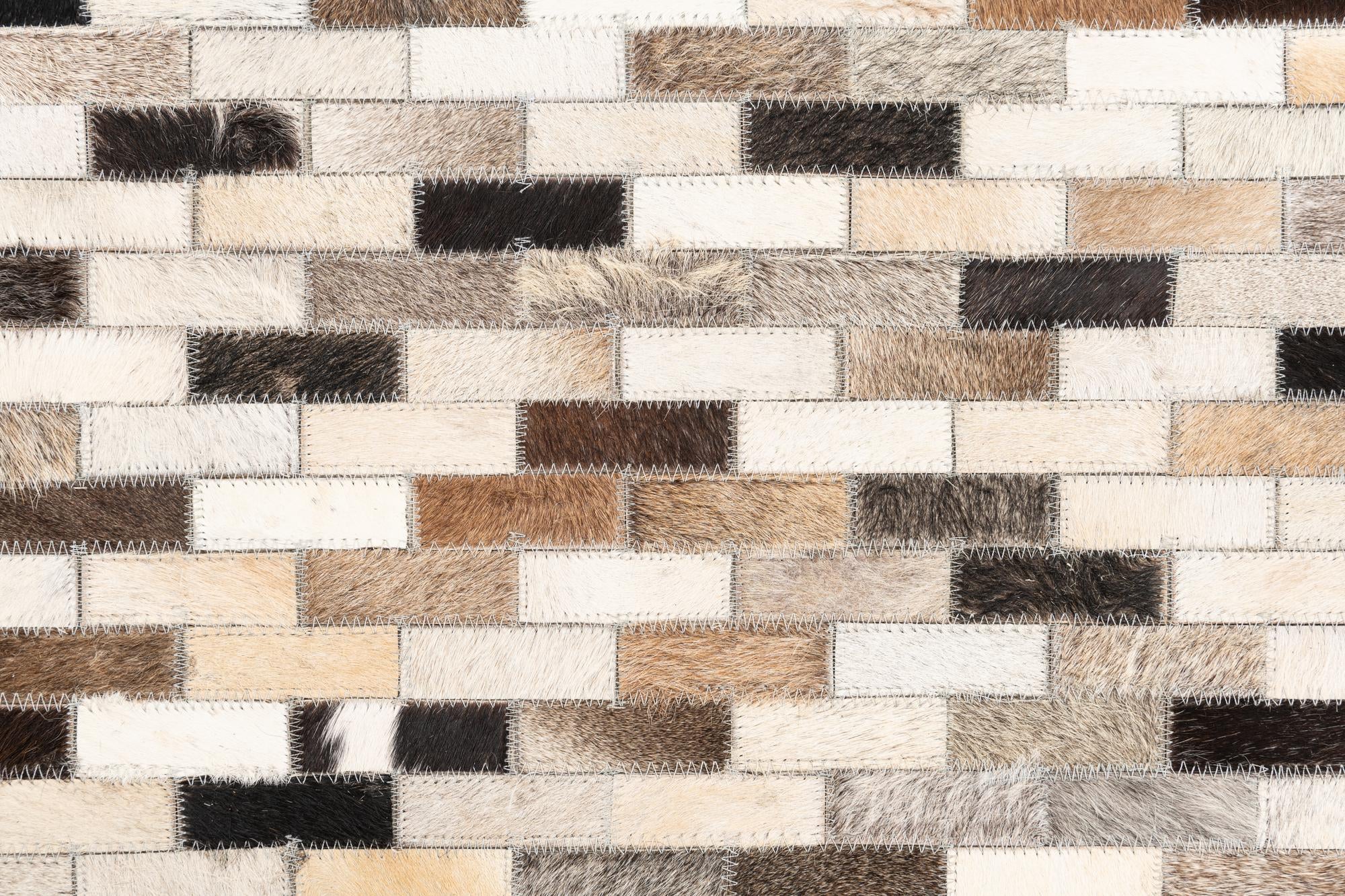 5' x 7' 9 Cowhide Leather Rug