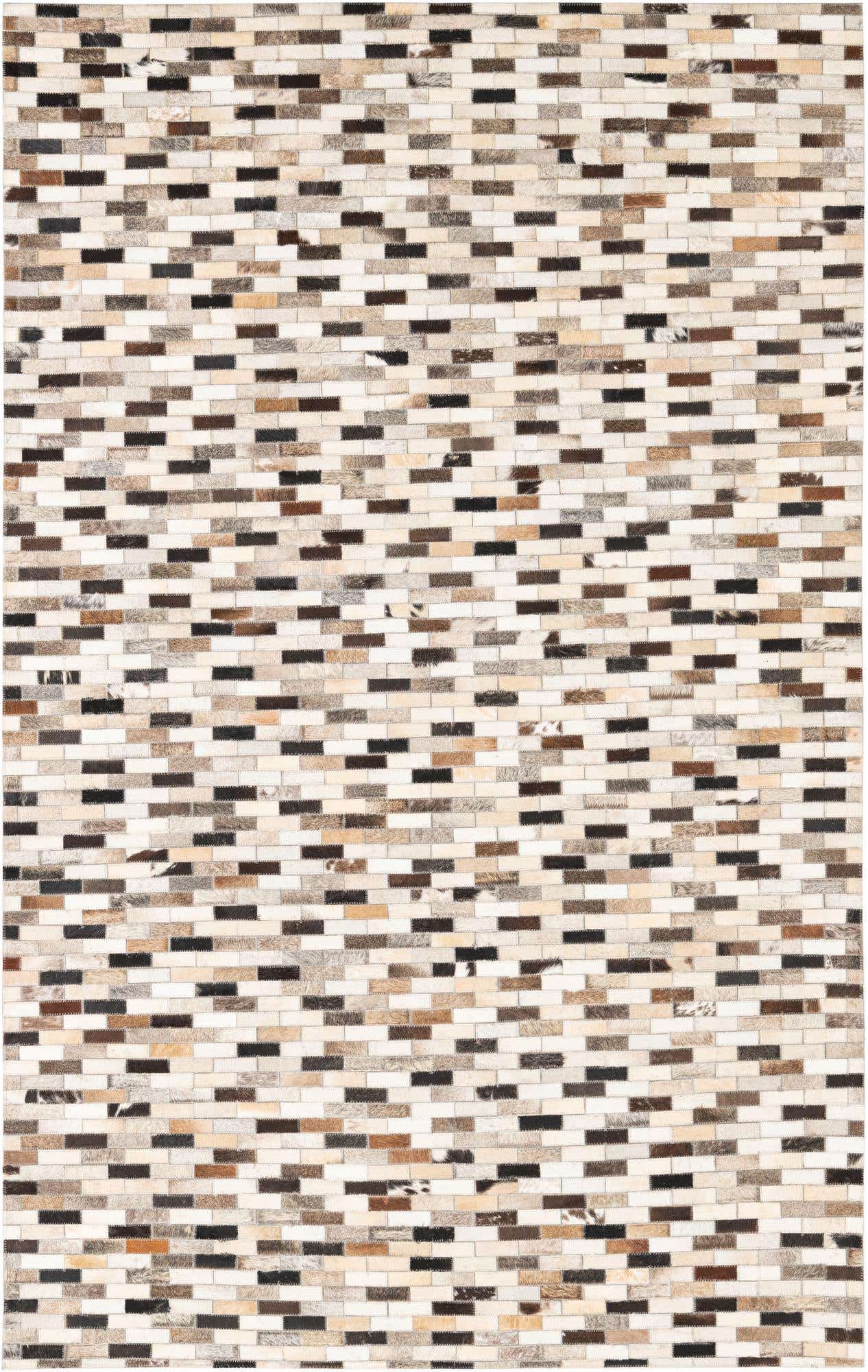 5' x 7' 9 Cowhide Leather Rug
