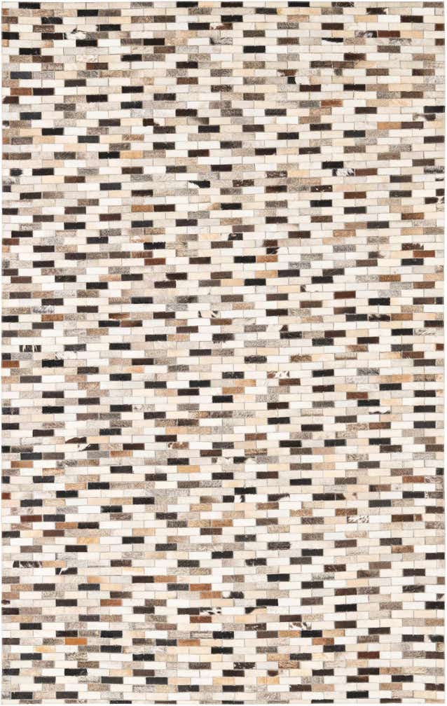 5' x 7' 9 Cowhide Leather Rug