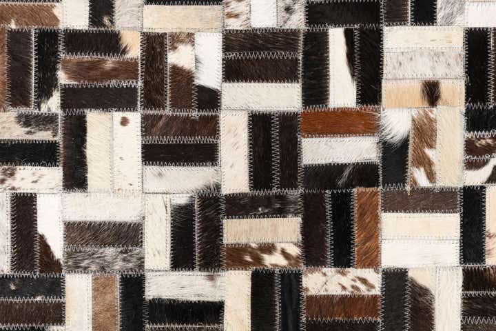 5' x 8' Cowhide Leather Rug