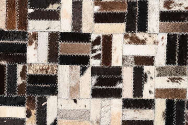 5' x 8' Cowhide Leather Rug