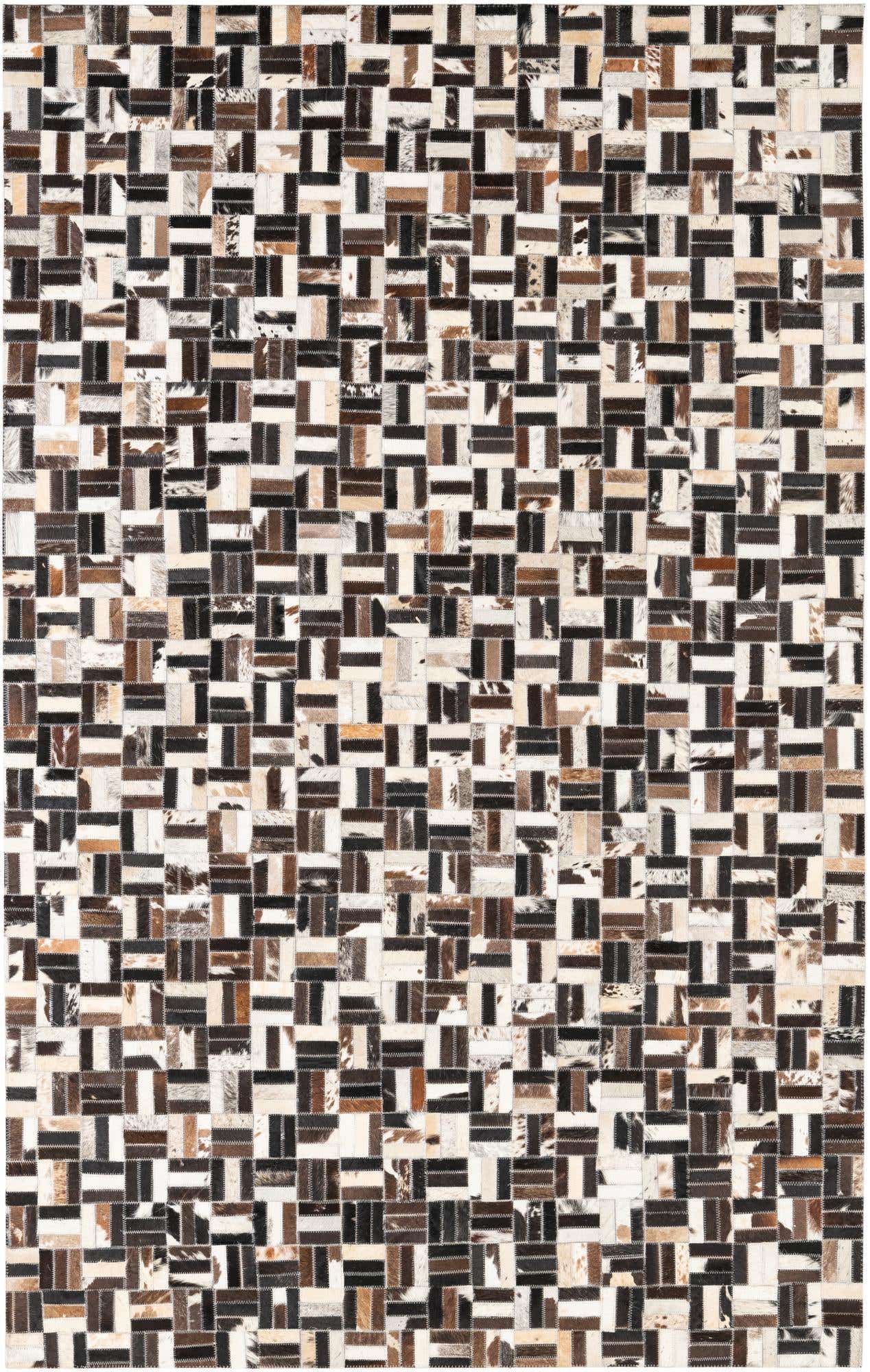 5' x 8' Cowhide Leather Rug