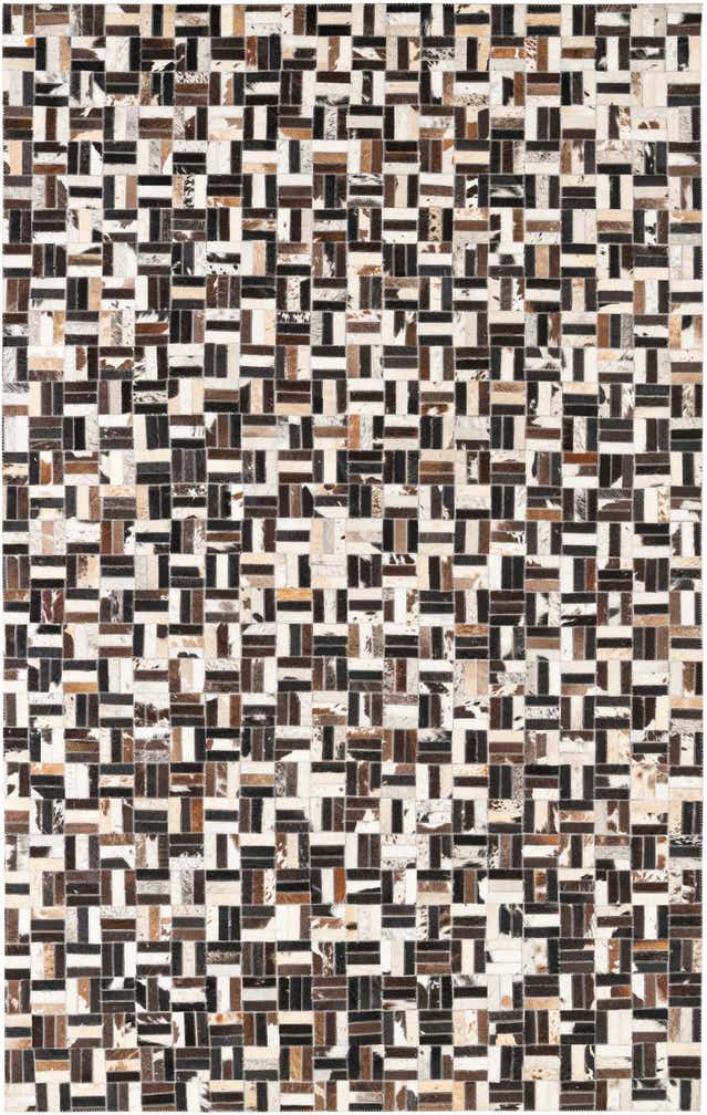 5' x 8' Cowhide Leather Rug