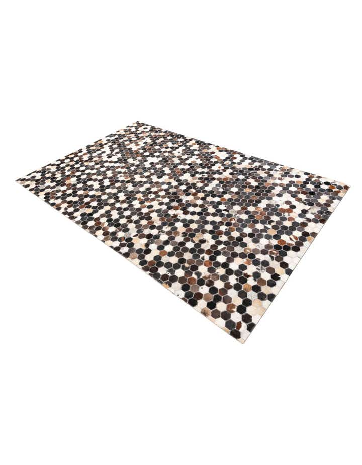 5' x 7' 8 Cowhide Leather Rug