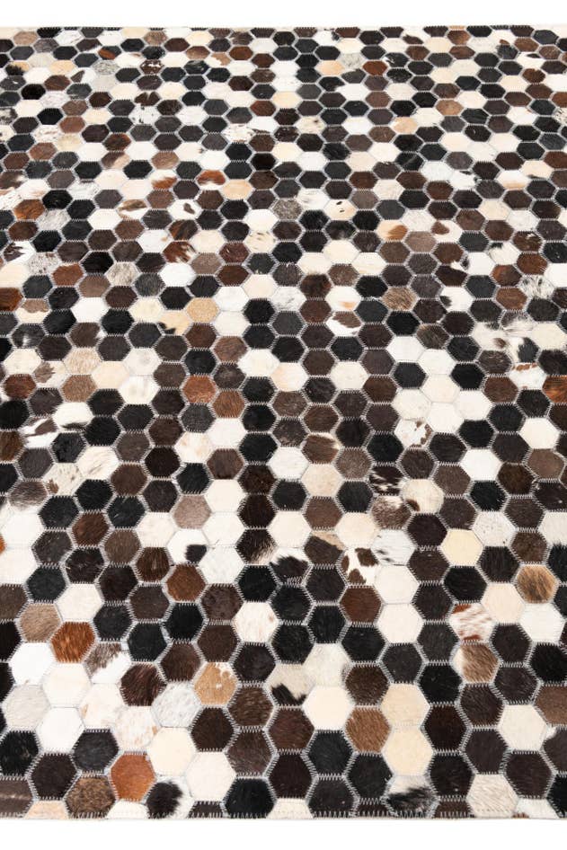 Detail image of 5' x 7' 8 Cowhide Leather Rug