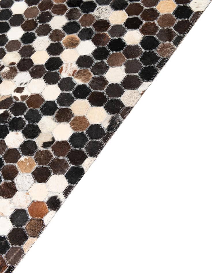 Detail image of 5' x 7' 8 Cowhide Leather Rug